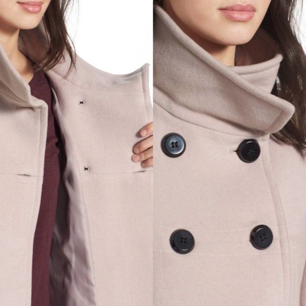 LARRY LEVINE A-Line Babydoll Coat - Picture 2 of 3